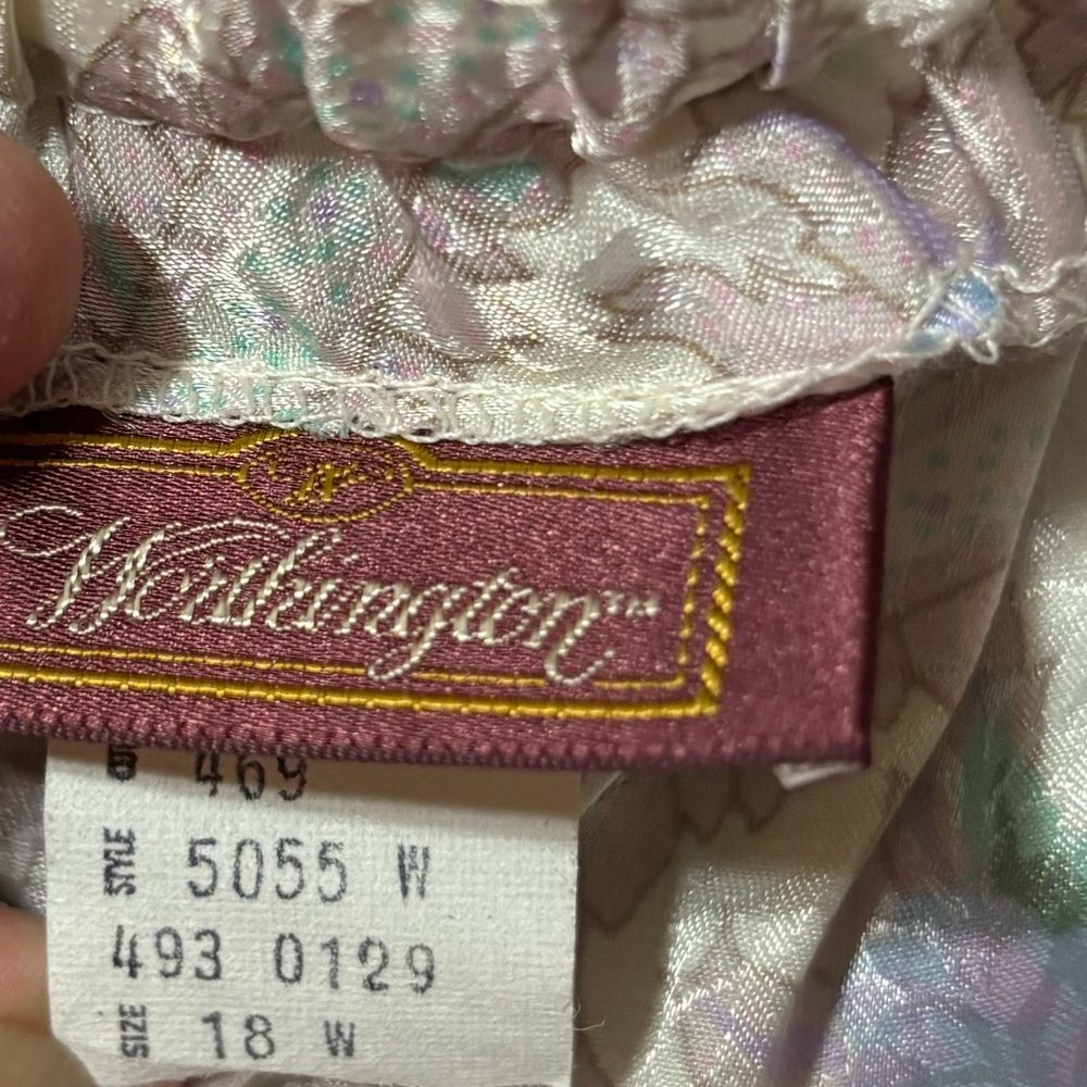 Worthington Vintage 90’s Pastel‎ Floral Plus Size Patterned Two-Piece Set - Picture 14 of 15